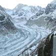 French president Emmanuel Macron urges action to curb global warming  as he visits the 'Mer de Glace' glacier which has retreated some two kilometres since 1850.