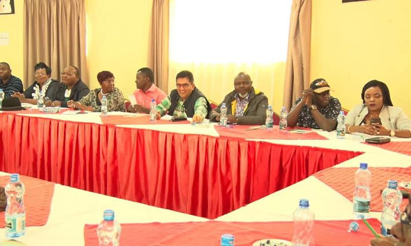A section of the 59 politicians who convened in Embu