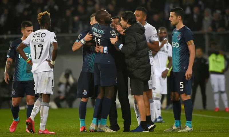 FC Porto's Malian forward Moussa Marega left the pitch after racists chants