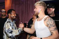 Jake Paul and his trainer, former pro boxer &quot;Sugar&quot; Shane Mosley.