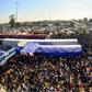 Protesters gather outside Kufa University in the central Iraq on Sunday