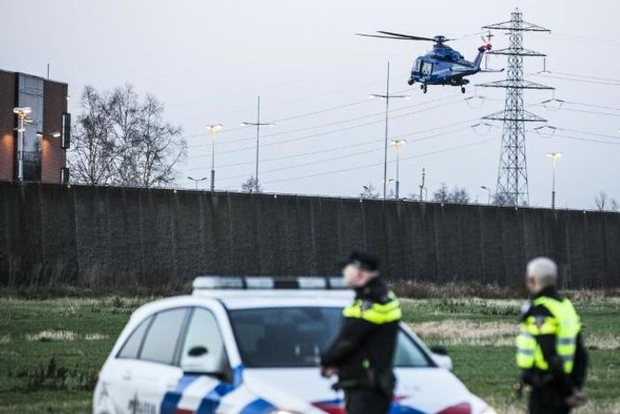 The search involved Dutch detectives, the Dutch border police and the German police, backed by a police helicopter