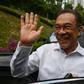 Anwar Ibrahim waves in Kuala Lumpur before announcing he was the preferred candidate of a parliamentary coalition