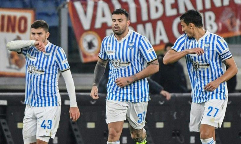 SPAL's Andrea Petagna (C) scored for the fourth consecutive game against his former club Atalanta