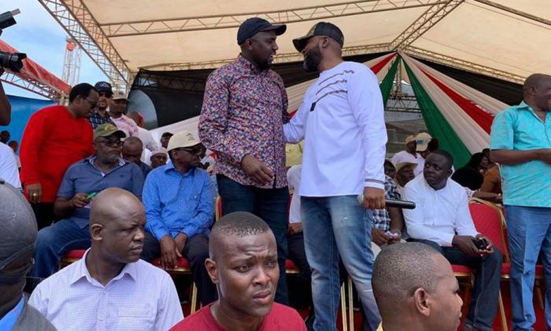 Joho, Raila steal the show in Mombasa as Tangatanga brigade given a a surprise
