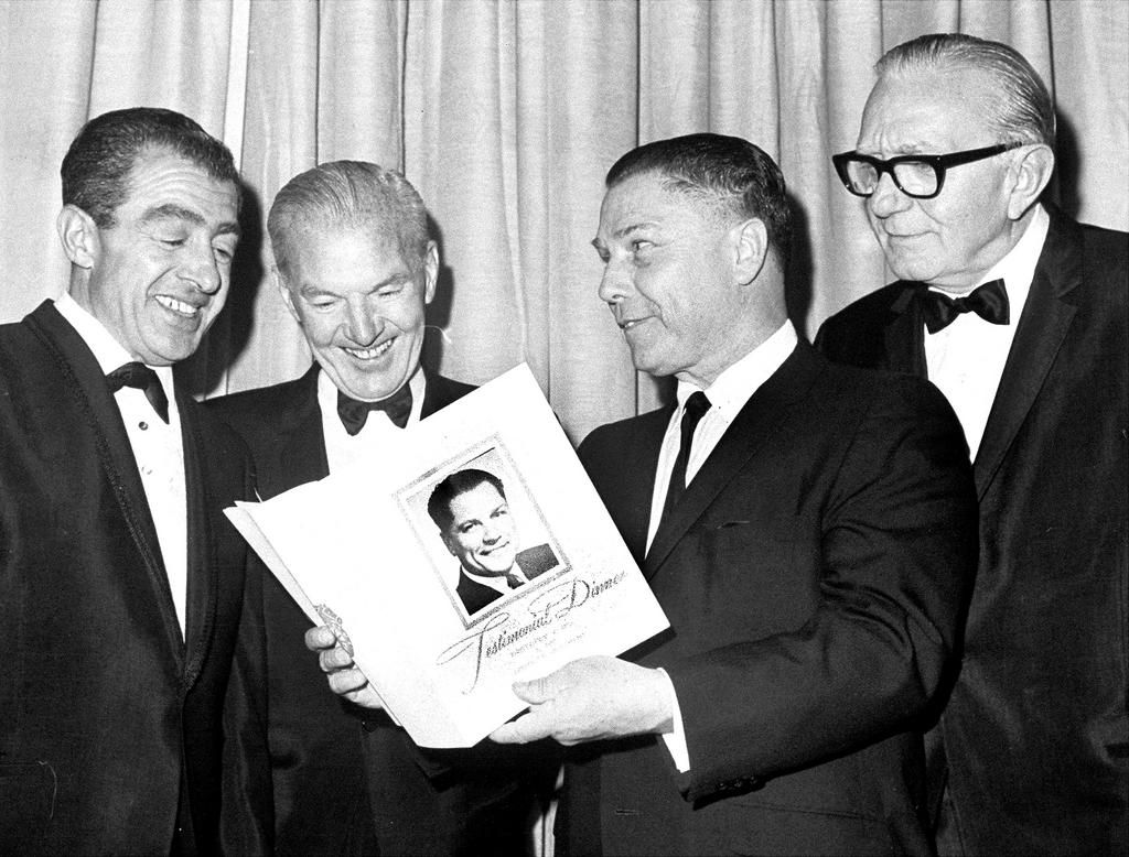 Jimmy Hoffa and Anthony Provenzano with two other Teamsters leaders during happier times.