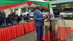 Prof George Magoha durig the release of the 2019 KCPE exams