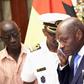 Tearful farewell: Head of state Jose Mario Vaz delivers his final speech at the Presidential Palace in Bissau