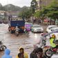 A flooded road following heavy downpour in Nairobi over the weekend