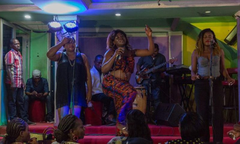 Bikutsi's raunchy lyrics and provocative dancing quickly draw appreciative laughter