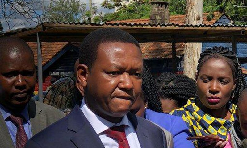 Governor Alfred Mutua at Kilimani Police Station