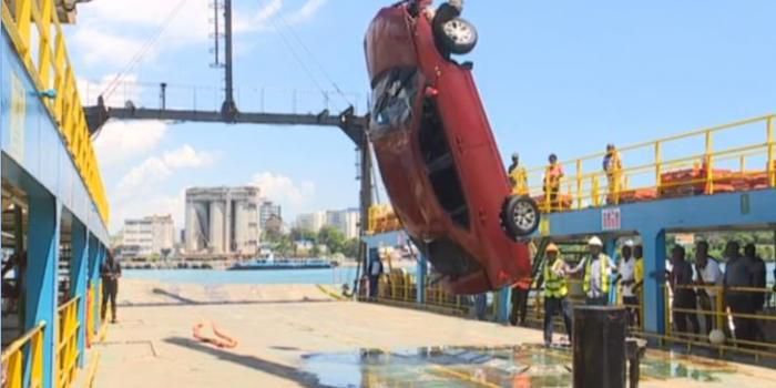 John Mutinda's vehicle that was retrieved from the ocean