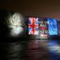 A farewell message was projected onto the White Cliffs of Dover, on the southern coast of England