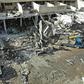 An aerial view shows the destruction following a regime air strike in a market in the town of Maaret al-Numan in the Syrian province of Idlib