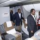 President Uhuru Kenyatta inside a plane