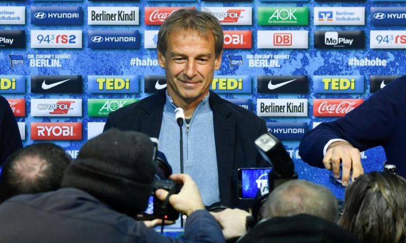 Juergen Klinsmann was announced as Hertha Berlin head coach on November 27, 2019, but abruptly quit on Tuesday after just 76 days
