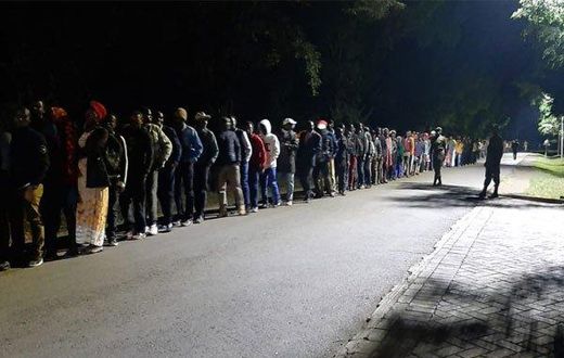 Mourners arrive in Kabarak