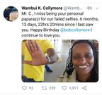 I miss being your personal Paparazi- Wambui Kamirus’s Birthday message to the late Bob Collymore