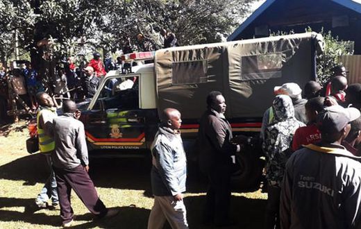 File image of a police vehicle ferrying a suspect