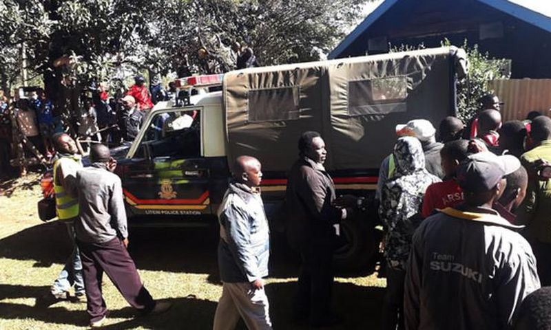 File image of a police vehicle ferrying a suspect