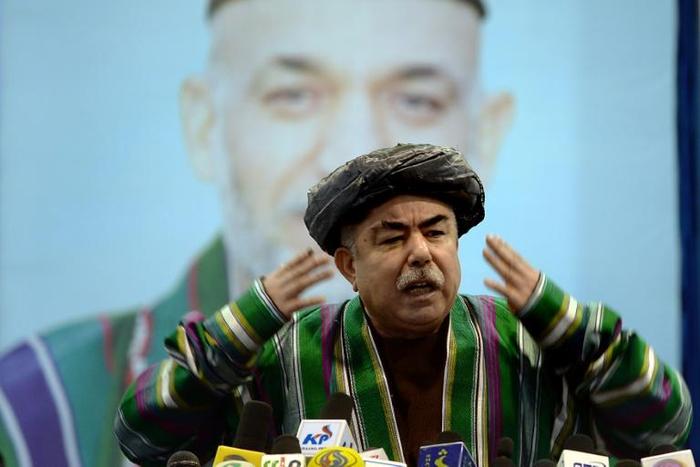 Afghan vice president  Abdul Rashid Dostum has urged supporters to oppose the election result