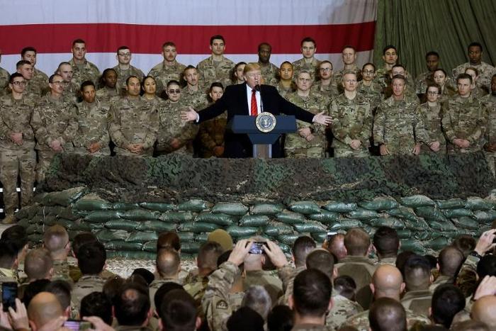 President Donald Trump made an unannounced Thanksgiving day visit to US troops at Bagram airbase in Afghanistan