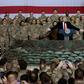 President Donald Trump made an unannounced Thanksgiving day visit to US troops at Bagram airbase in Afghanistan