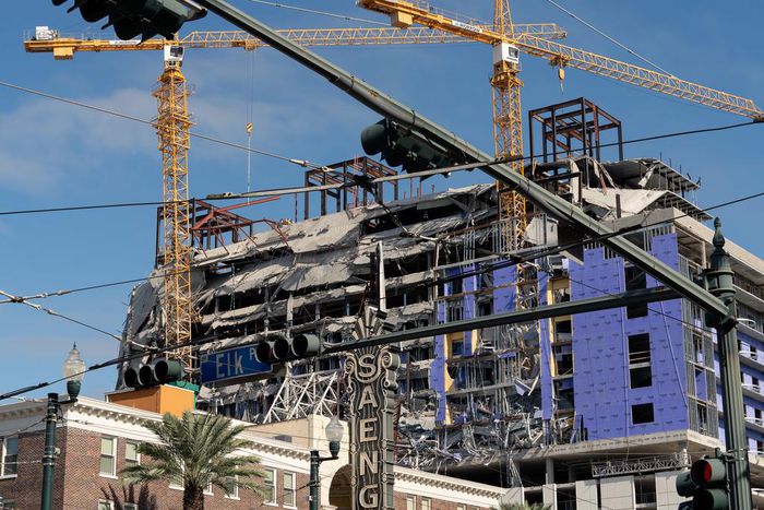 Two Bodies Remain Trapped in Rubble of New Orleans Hotel Collapse