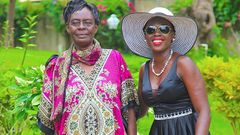 Musician Akothee with her mother