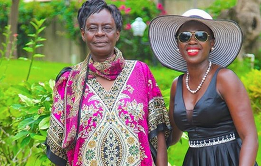 Musician Akothee with her mother