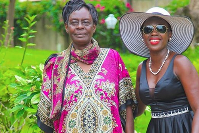 Musician Akothee with her mother