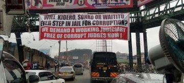 Mysterious anti-Judiciary banners erected in Nairobi at night