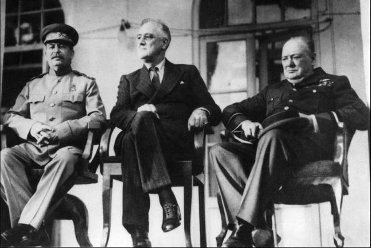 Soviet leader Joseph Stalin (L), US President Franklin Roosevelt (C) and British Prime minister Winston Churchill were all targetted for assassination in Tehran
