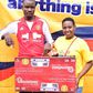 Kevin Musevi wins gas burner in Changamka na BB Ushinde promotion during Kisumu road show