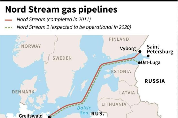 Russian President Vladimir Putin said he hopes the Nord Stream 2 gas pipeline will be operational by the end of 2020 or "in the first quarter" of 2021