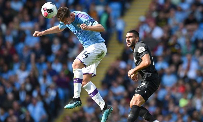 Welcome return: Aymeric Laporte (left) could return from a long-term knee injury for Manchester City at Sheffield United