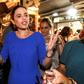 Israeli former justice minister Ayelet Shaked campaigns for the far-right Yamina (Rightward) alliance ahead of September's inconclusive general election