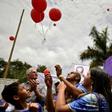 Mourners in Brumadinho, Brazil released red balloons on January 25, 2020 in memory of the 270 people killed following a massive dam breach
