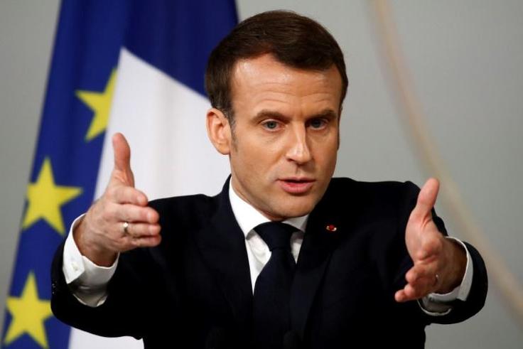 French president Emmanuel Macron (pictured February 11, 2020) came to the defense of a teenager who has received a slew of death threats for calling Islam "a shitty religion"