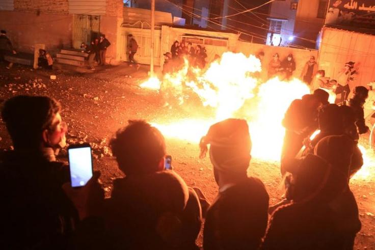 Iraqi demonstrators clash with security forces in the holy shrine city of Karbala on November 29, 2019