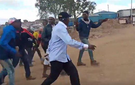 Boni Khalwale given a dog’s beating, forced to run away as Kibra by-election turns violent