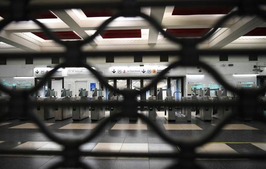 Metro lines have been severely disrupted by the strike