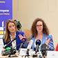 European parliament members (l to r) Roberta Metsola, Sophia in't Veld and Birgit Sippel voiced cncerns over Malta's PM Joseph Muscat