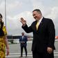 US Secretary of State, Mike Pompeo (R), and his wife, Susan Pompeo (C), travelled to Angola