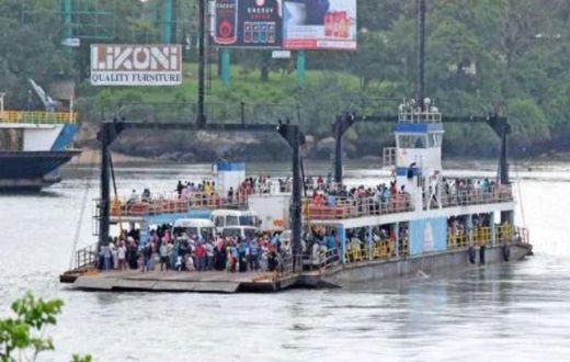 File image of MV Harambee at the Likoni channel
