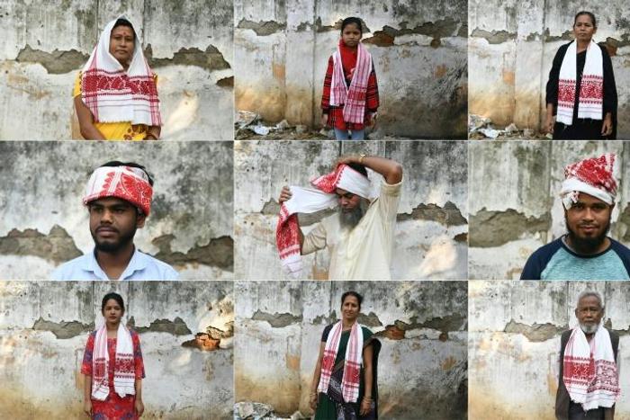 Traditionally worn by fishermen and peasants, millennials and others in the far-flung region have co-opted the gamosa, tieing it around their heads, their waists and emblazoning it with anti-government slogans