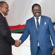 Once were rivals: President Uhuru Kenyatta, left, and opposition leader Raila Odinga at an annual prayer breakfast for national unity in May 2018.