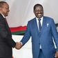 Once were rivals: President Uhuru Kenyatta, left, and opposition leader Raila Odinga at an annual prayer breakfast for national unity in May 2018.