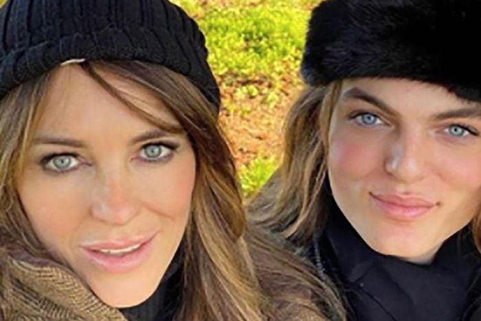 Elizabeth Hurley's Son Could Be Her Twin