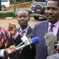 File Image of Peter Munya addressing the press, flanked by other CSs when an a letter alleging a plot to assasinate DP Ruto surfaced
